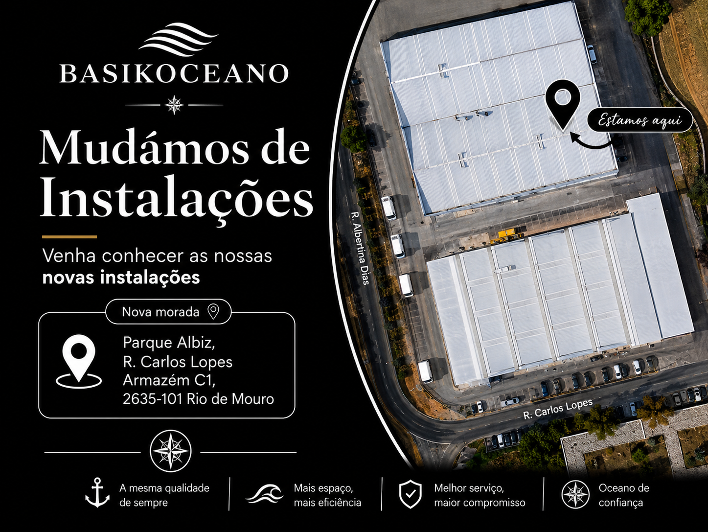 BASIKOCEANO LDA mudou para novas instalações